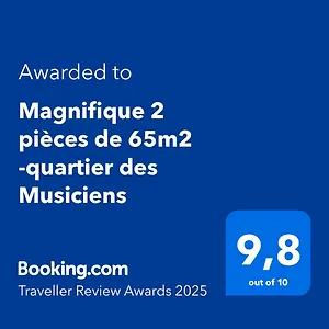 Apartment Magnifique 2 Pieces De 65m2 -quartier Des Musiciens